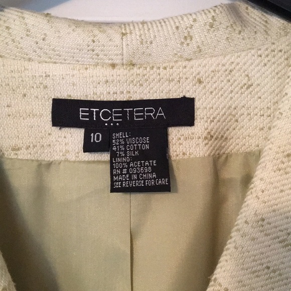 Etcetera blazer, NWT in cream and green - Picture 2 of 8